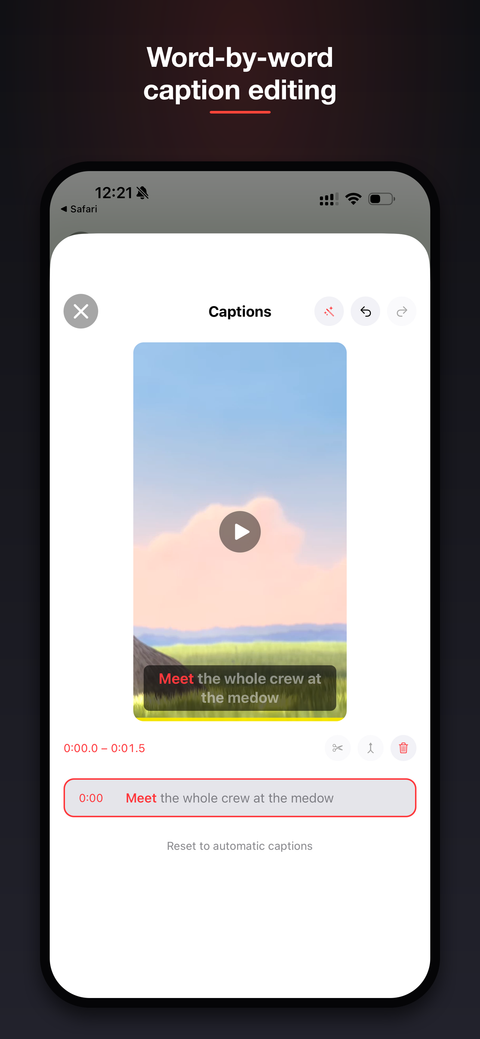 Pulse caption editor